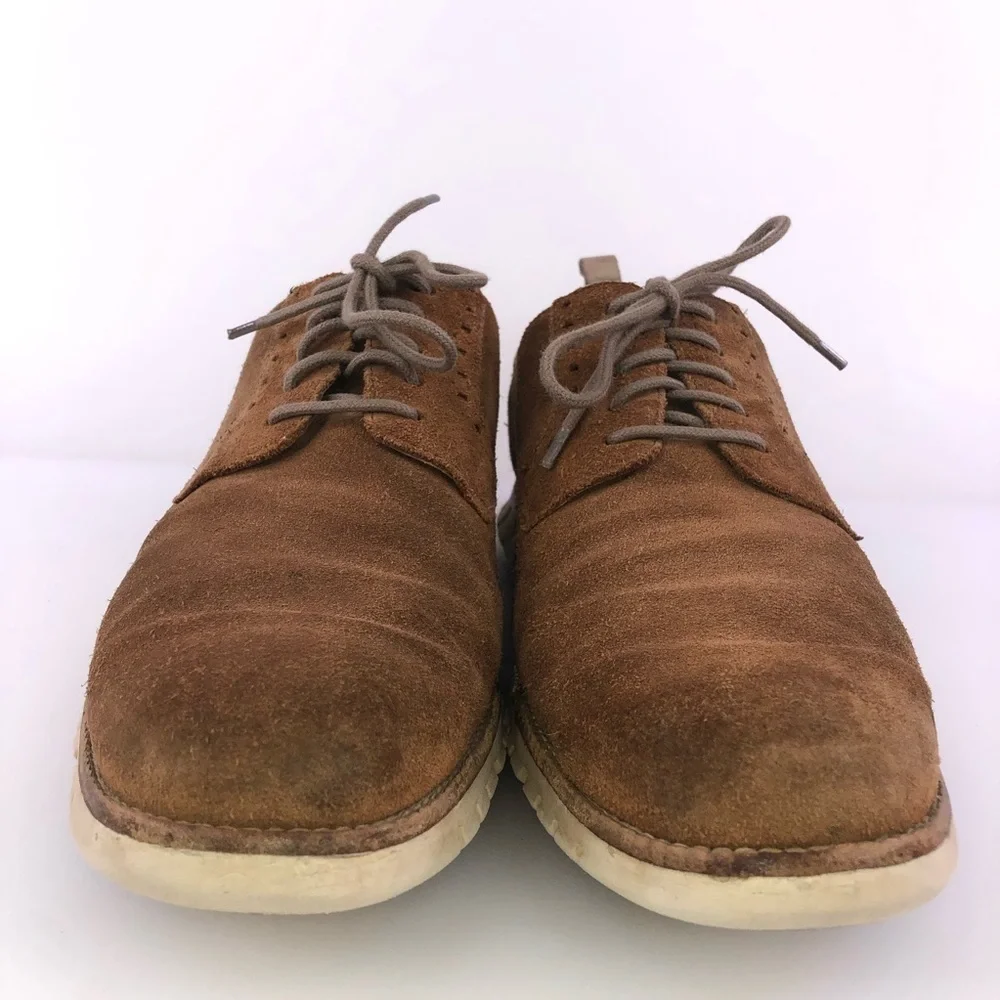 Cole Haan Zerogrand Grand OS Suede Brown Dress Shoes Size 10.5